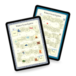 Winter Board Game - gra planszowa do nauki języka angielskiego