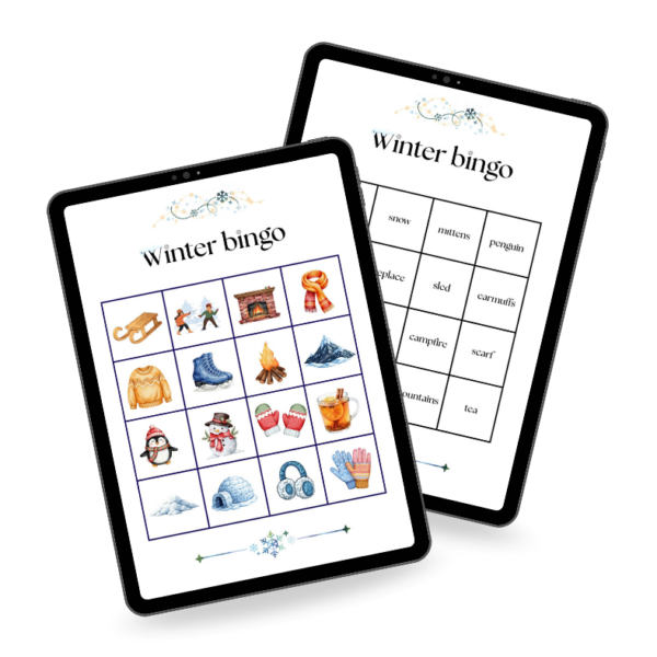 Winter Bingo - gra edukacyjna do nauki języka angielskiego