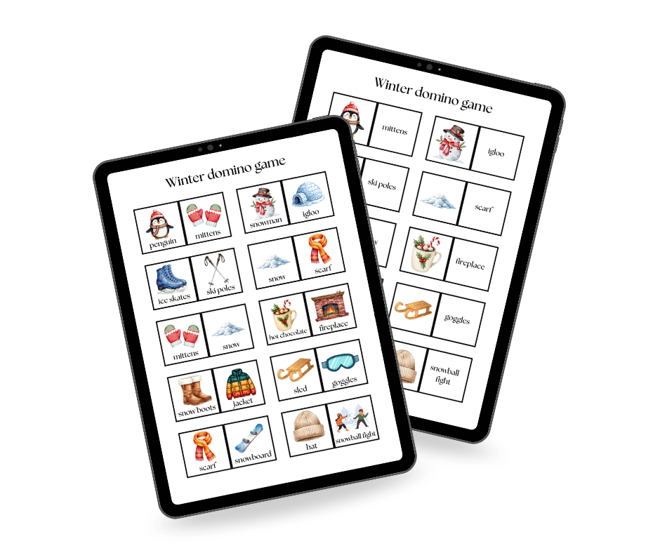Winter Domino - gra edukacyjna do nauki języka angielskiego