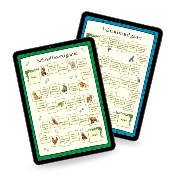 Zwierzęta - Animal Board Game - gra planszowa do nauki języka angielskiego