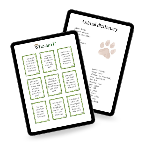 Zwierzęta - Animal Riddles - zagadki edukacyjne do nauki języka angielskiego