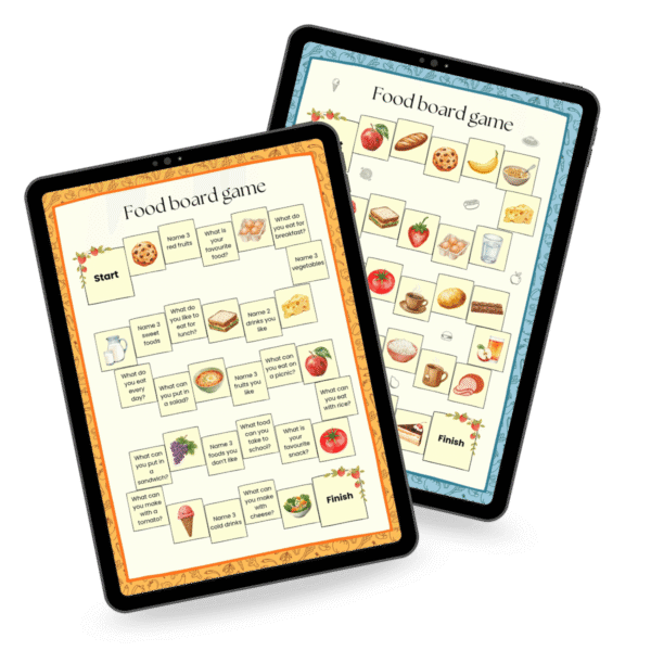 Jedzenie - Food Board Game - gra planszowa do nauki języka angielskieg