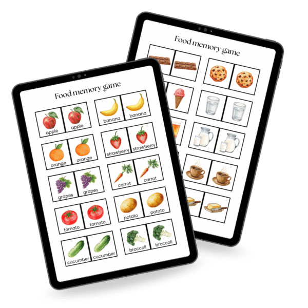 Jedzenie - Food Memory - gra edukacyjna do nauki języka angielskiego