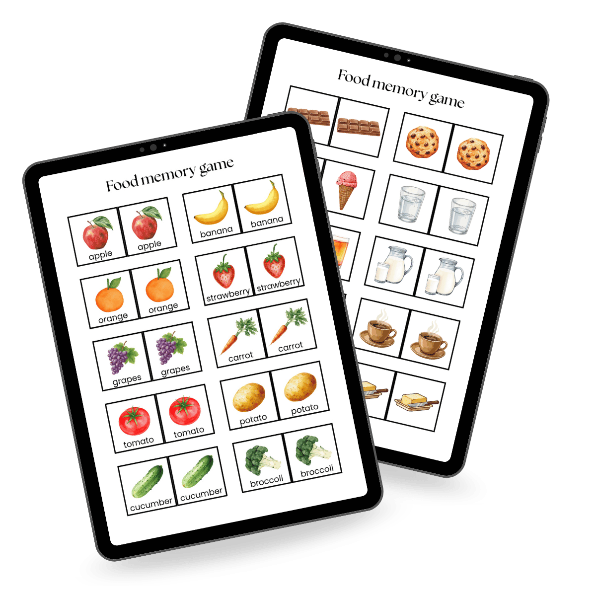 Jedzenie - Food Memory - gra edukacyjna do nauki języka angielskiego
