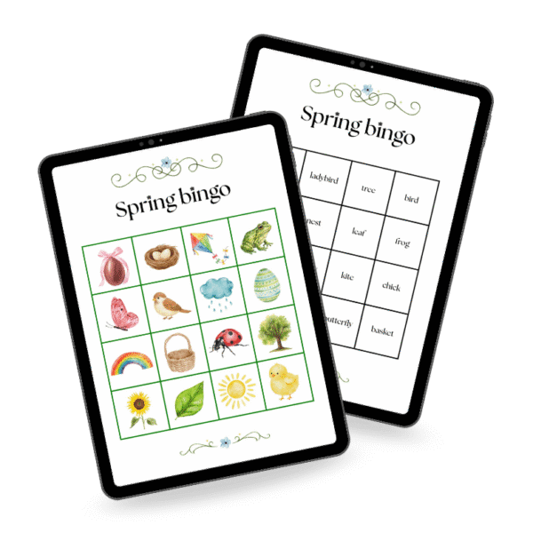 Wiosna - Spring Bingo - gra edukacyjna do nauki języka angielskiego