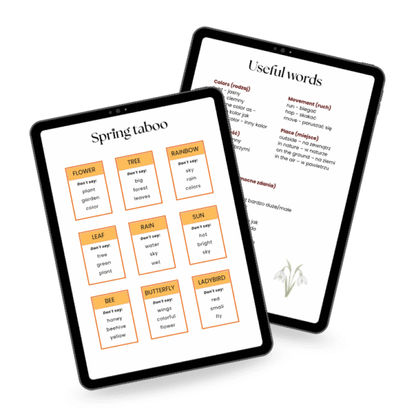 Wiosna - SpringTaboo - gra edukacyjna do nauki języka angielskiego