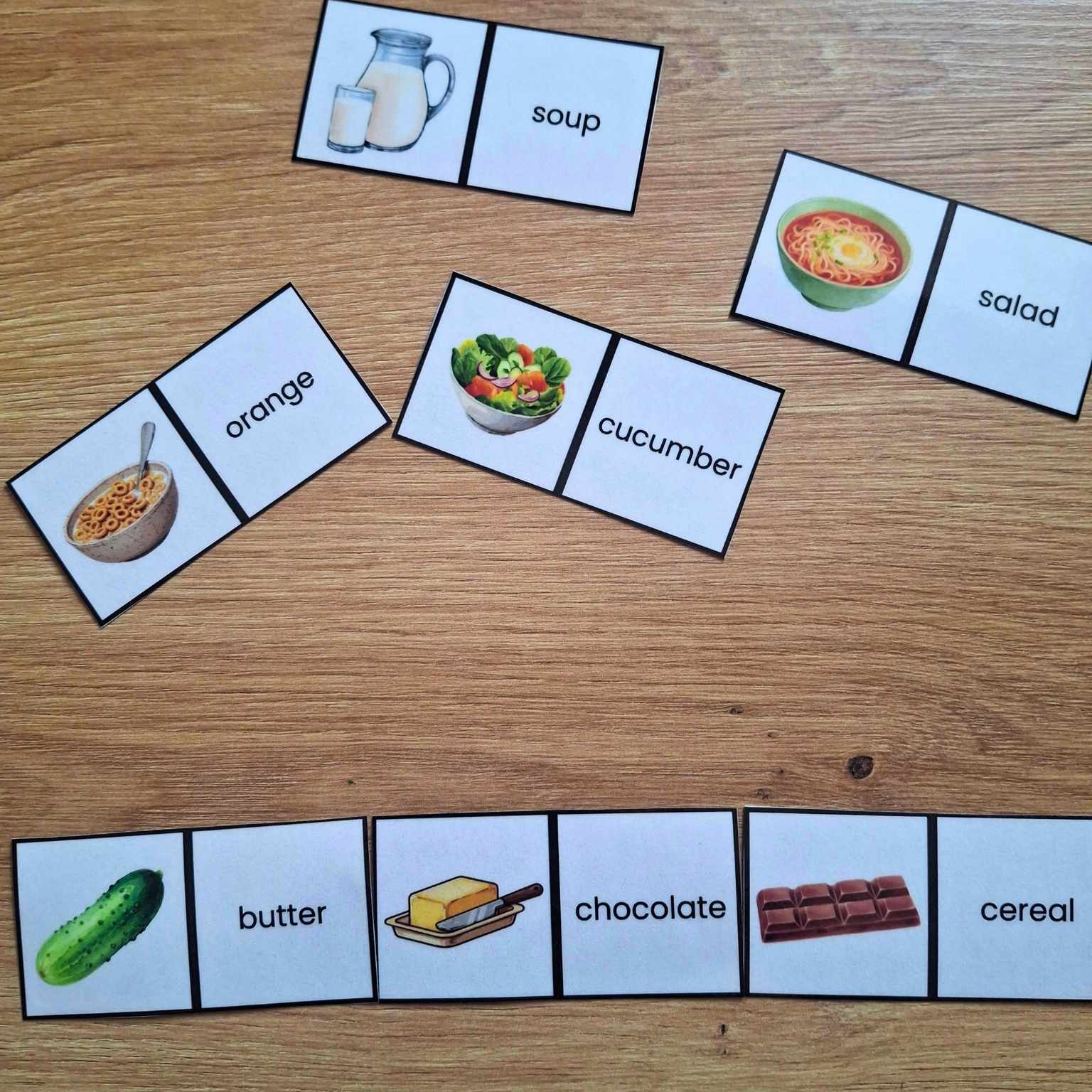 Jedzenie - Food Domino - gra edukacyjna do nauki języka angielskiego - obrazek 3