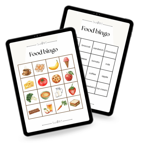 Jedzenie - Food Bingo - gra edukacyjna do nauki języka angielskiego