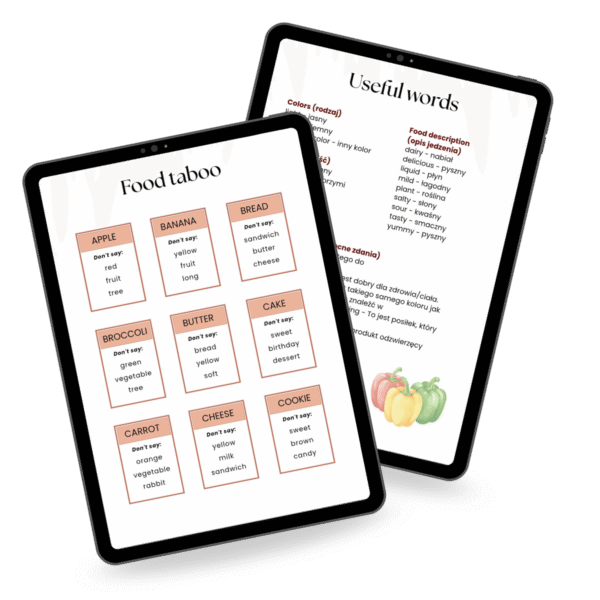 Jedzenie - Food Taboo - gra edukacyjna do nauki języka angielskiego