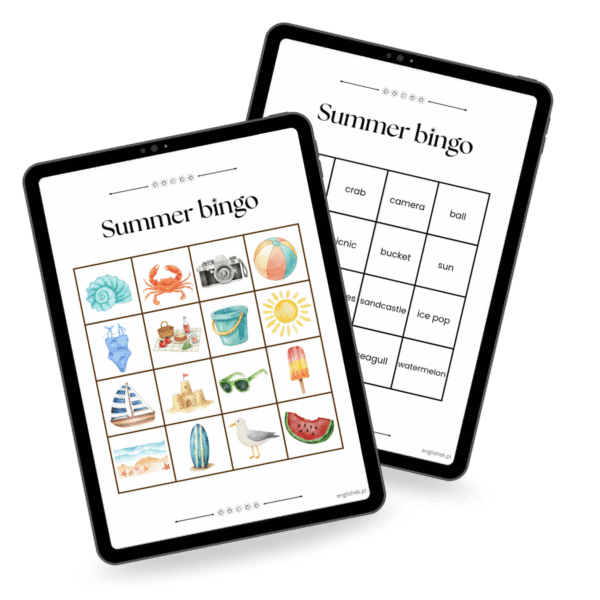 Lato - Summer Bingo - gra edukacyjna do nauki języka angielskiego