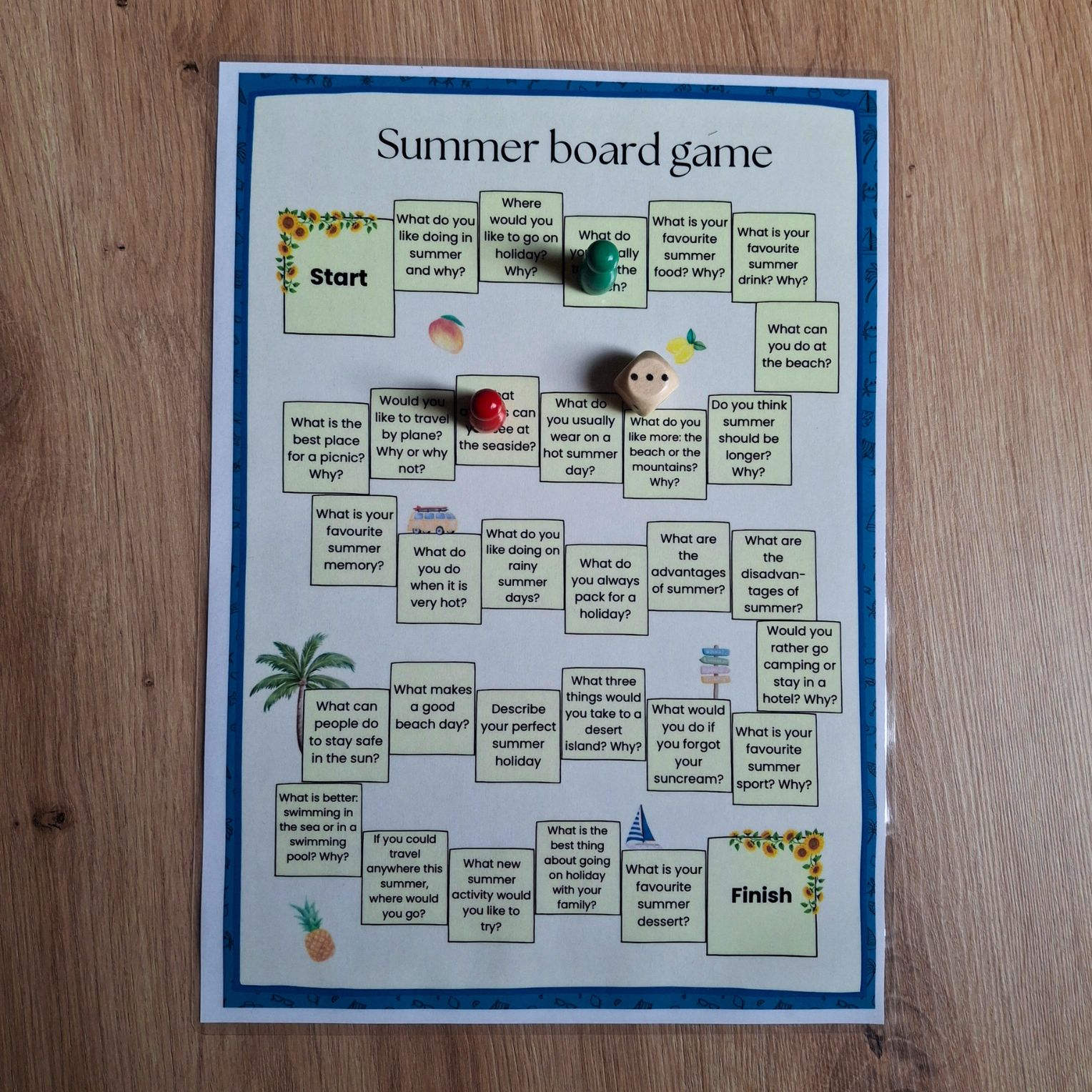 Lato - Summer Board Game - gra planszowa do nauki języka angielskieg - obrazek 3